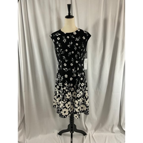 NWT Women's London Times Petites Dress Fit & Flare Size: 12P - Picture 1 of 7
